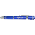 6 Bit Metal Pen Style Tool Kit w/ Lighted Tip & Clip (5"x1/2")